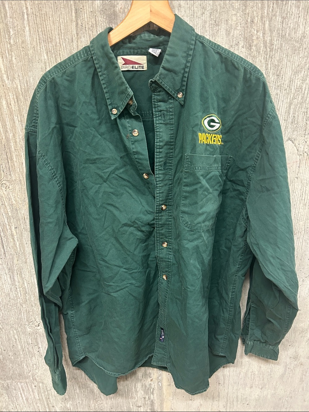 Green Green Bay Packers Button-Down Shirt